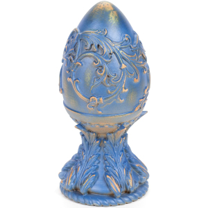 Сувенир из массива бука "Яйцо пасхальное" синее